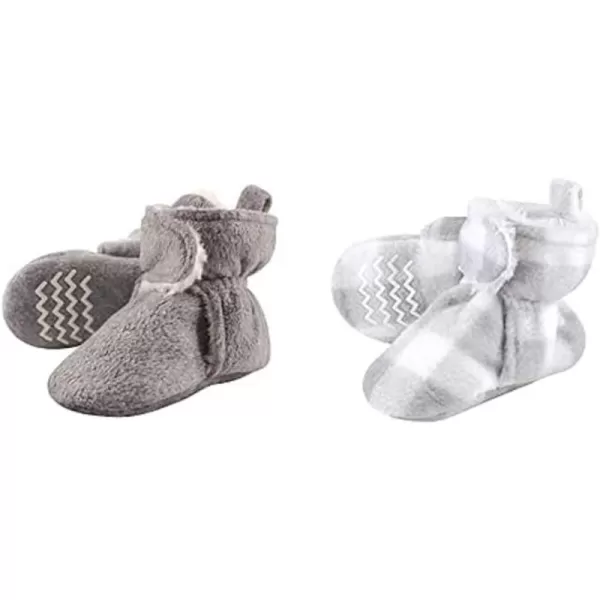 Hudson Baby Cozy Fleece and Sherpa Booties, 2-Pack
