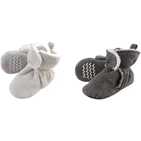 Hudson Baby Cozy Fleece and Sherpa Booties, 2-Pack
