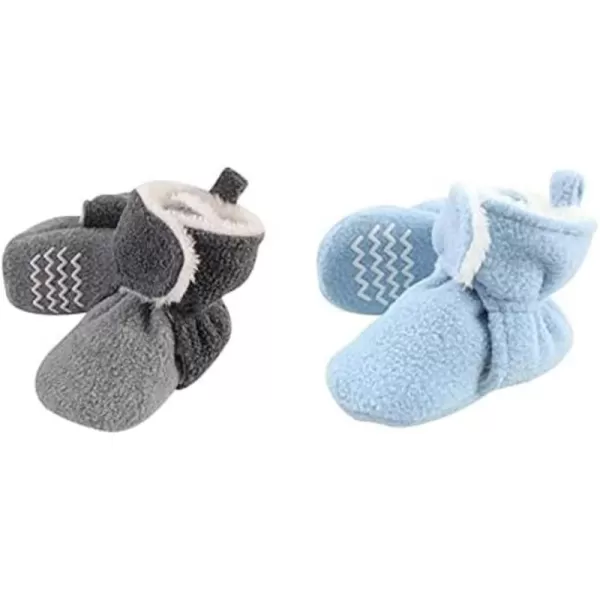 Hudson Baby Cozy Fleece and Sherpa Booties, 2-Pack
