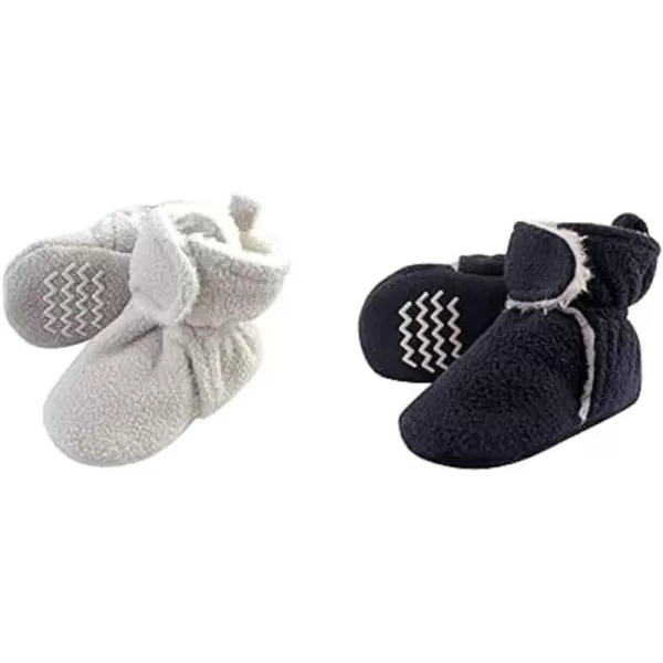 Hudson Baby Cozy Fleece and Sherpa Booties, 2-Pack