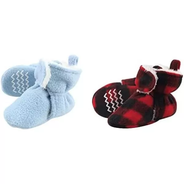 Hudson Baby Cozy Fleece and Sherpa Booties, 2-Pack
