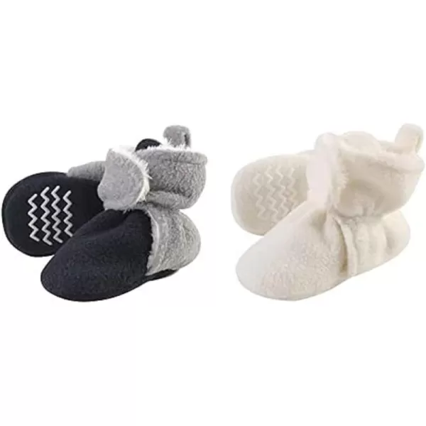 Hudson Baby Cozy Fleece and Sherpa Booties, 2-Pack