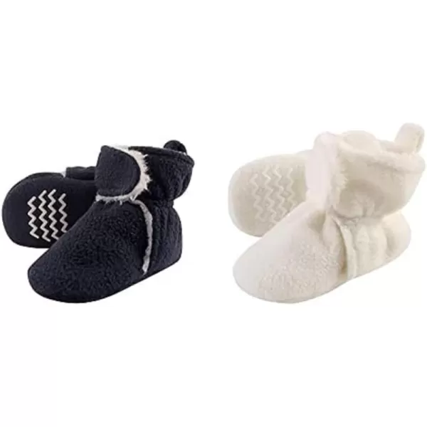 Hudson Baby Cozy Fleece and Sherpa Booties, 2-Pack