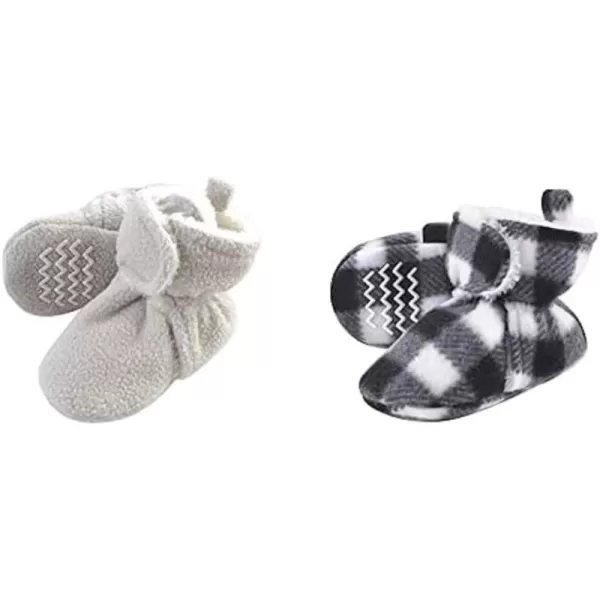 Hudson Baby Cozy Fleece and Sherpa Booties, 2-Pack