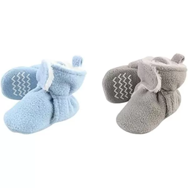 Hudson Baby Cozy Fleece and Sherpa Booties, 2-Pack