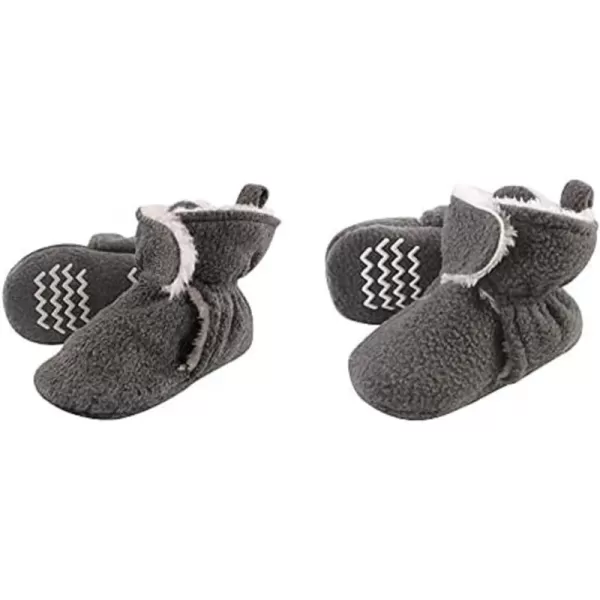 Hudson Baby Cozy Fleece and Sherpa Booties, 2-Pack
