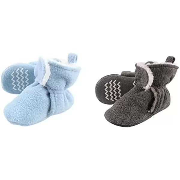 Hudson Baby Cozy Fleece and Sherpa Booties, 2-Pack