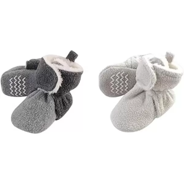Hudson Baby Cozy Fleece and Sherpa Booties, 2-Pack