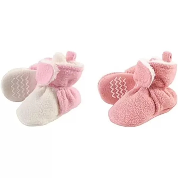 Hudson Baby Cozy Fleece and Sherpa Booties, 2-Pack