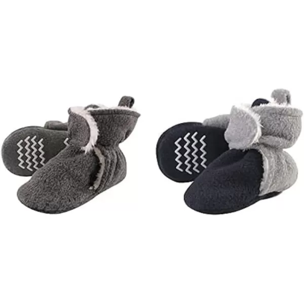 Hudson Baby Cozy Fleece and Sherpa Booties, 2-Pack