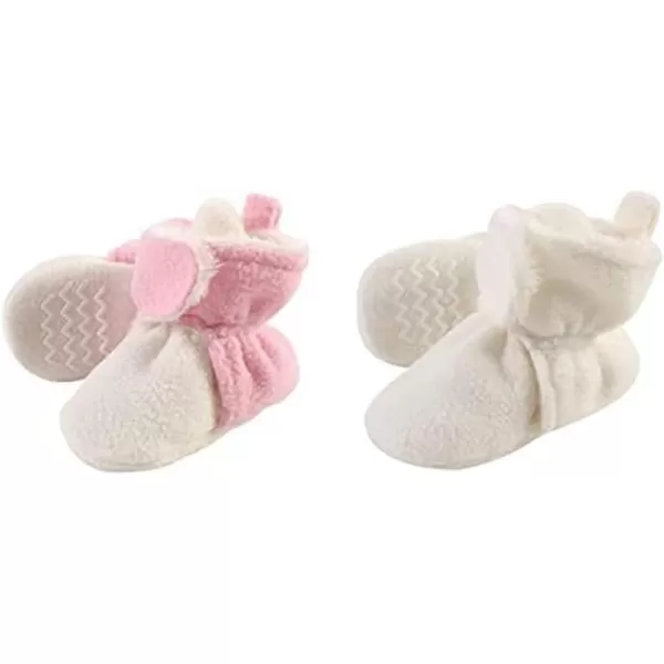 Hudson Baby Cozy Fleece and Sherpa Booties, 2-Pack