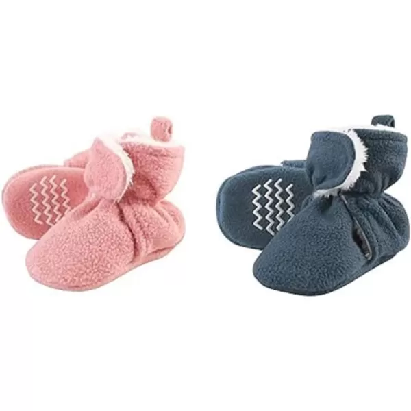 Hudson Baby Cozy Fleece and Sherpa Booties, 2-Pack