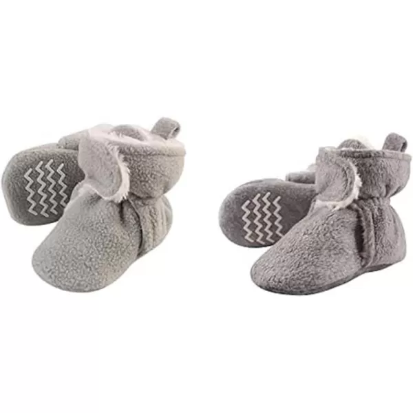 Hudson Baby Cozy Fleece and Sherpa Booties, 2-Pack