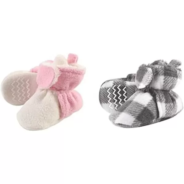 Hudson Baby Cozy Fleece and Sherpa Booties, 2-Pack