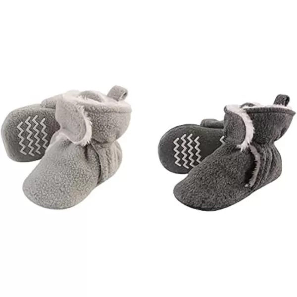 Hudson Baby Cozy Fleece and Sherpa Booties, 2-Pack