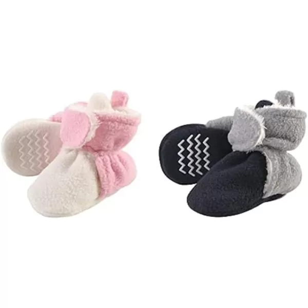 Hudson Baby Cozy Fleece and Sherpa Booties, 2-Pack