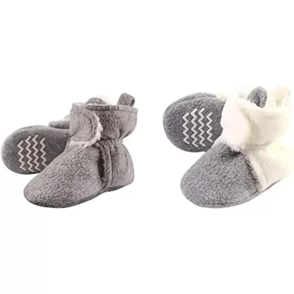 Hudson Baby Cozy Fleece and Sherpa Booties, 2-Pack
