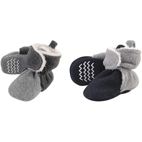 Hudson Baby Cozy Fleece and Sherpa Booties, 2-Pack