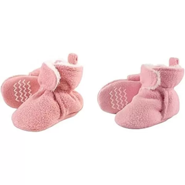 Hudson Baby Cozy Fleece and Sherpa Booties, 2-Pack