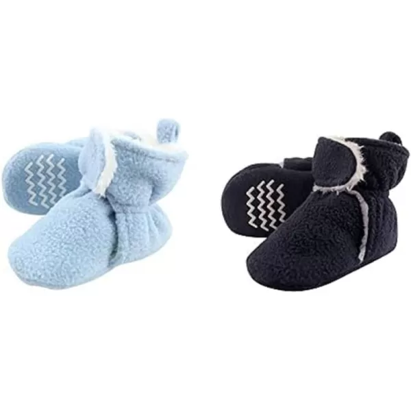 Hudson Baby Cozy Fleece and Sherpa Booties, 2-Pack