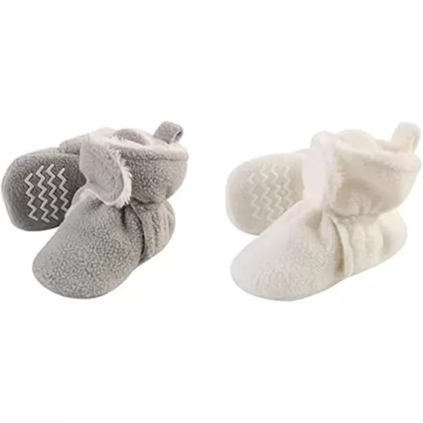 Hudson Baby Cozy Fleece and Sherpa Booties, 2-Pack