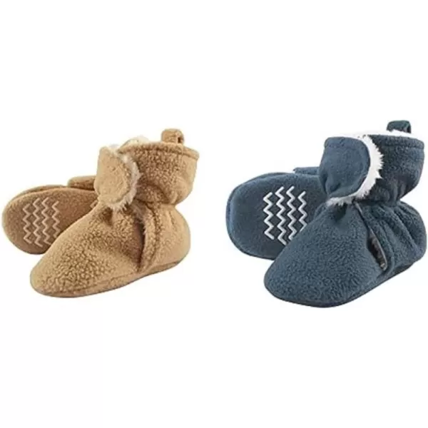 Hudson Baby Cozy Fleece and Sherpa Booties, 2-Pack
