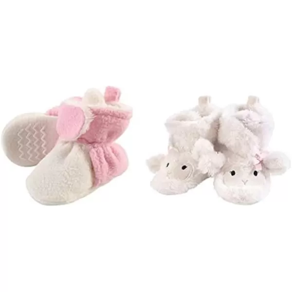 Hudson Baby Cozy Fleece and Sherpa Booties, 2-Pack
