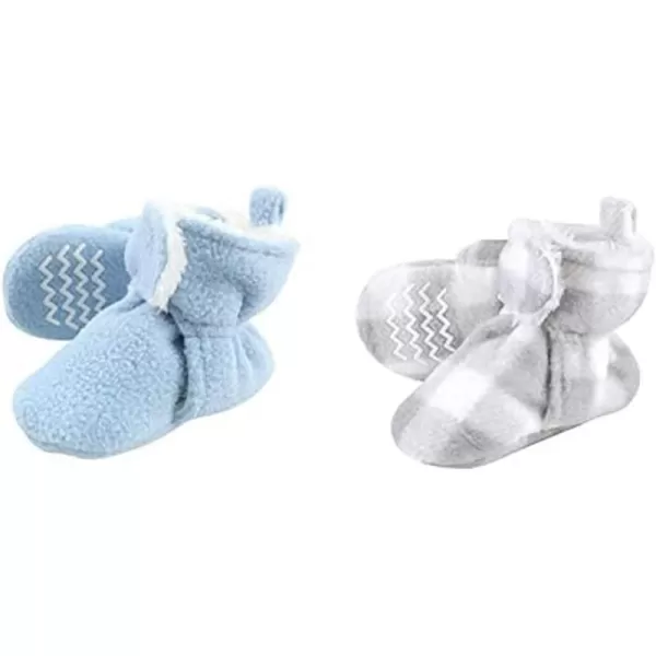 Hudson Baby Cozy Fleece and Sherpa Booties, 2-Pack