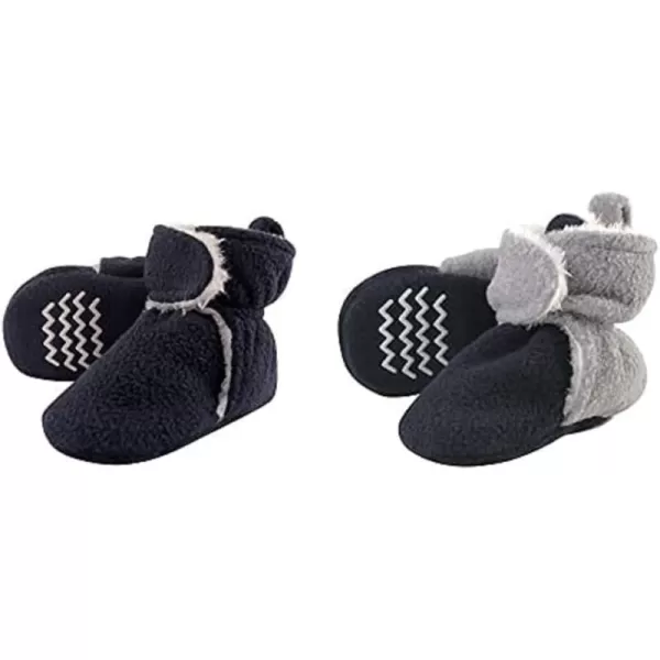 Hudson Baby Cozy Fleece and Sherpa Booties, 2-Pack