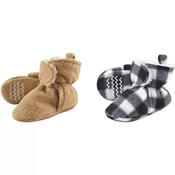 Hudson Baby Cozy Fleece and Sherpa Booties, 2-Pack