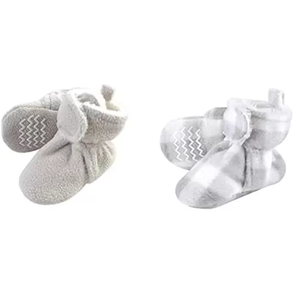 Hudson Baby Cozy Fleece and Sherpa Booties, 2-Pack