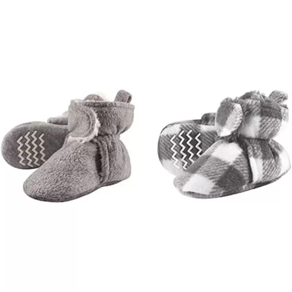 Hudson Baby Cozy Fleece and Sherpa Booties, 2-Pack