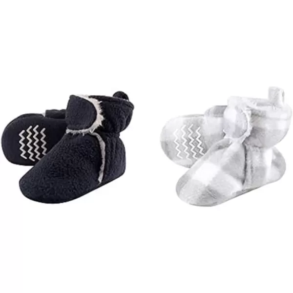 Hudson Baby Cozy Fleece and Sherpa Booties, 2-Pack