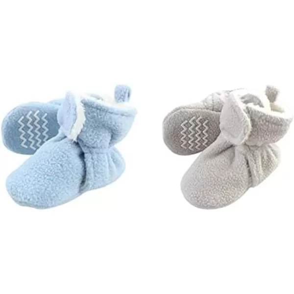 Hudson Baby Cozy Fleece and Sherpa Booties, 2-Pack