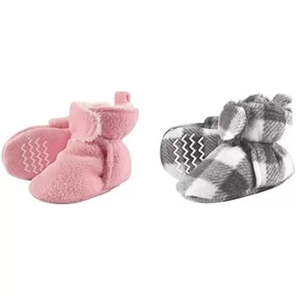 Hudson Baby Cozy Fleece and Sherpa Booties, 2-Pack