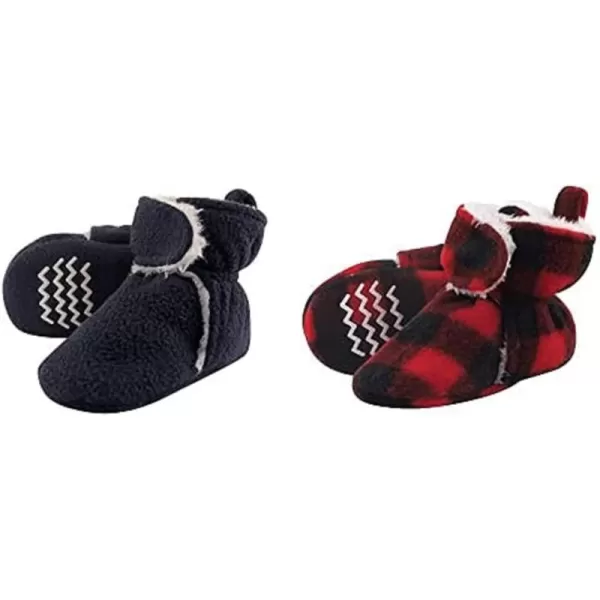 Hudson Baby Cozy Fleece and Sherpa Booties, 2-Pack