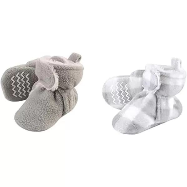 Hudson Baby Cozy Fleece and Sherpa Booties, 2-Pack