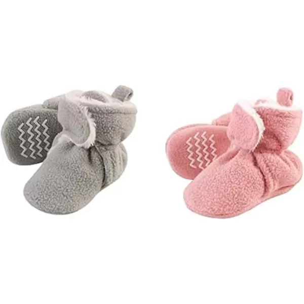 Hudson Baby Cozy Fleece and Sherpa Booties, 2-Pack