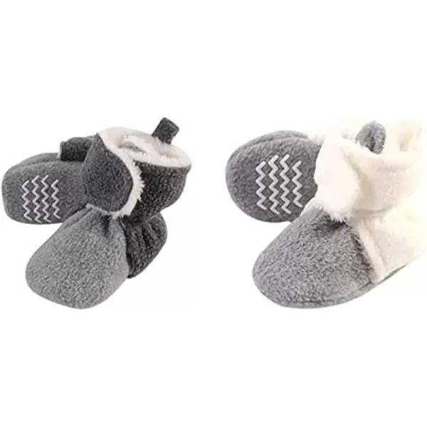 Hudson Baby Cozy Fleece and Sherpa Booties, 2-Pack