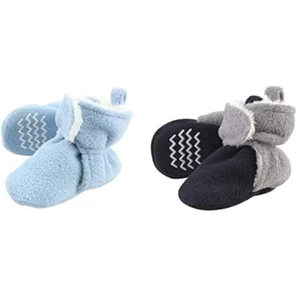 Hudson Baby Cozy Fleece and Sherpa Booties, 2-Pack