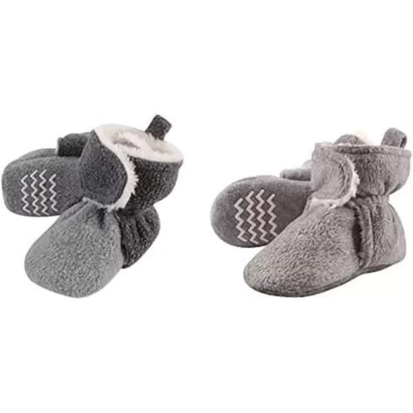 Hudson Baby Cozy Fleece and Sherpa Booties, 2-Pack
