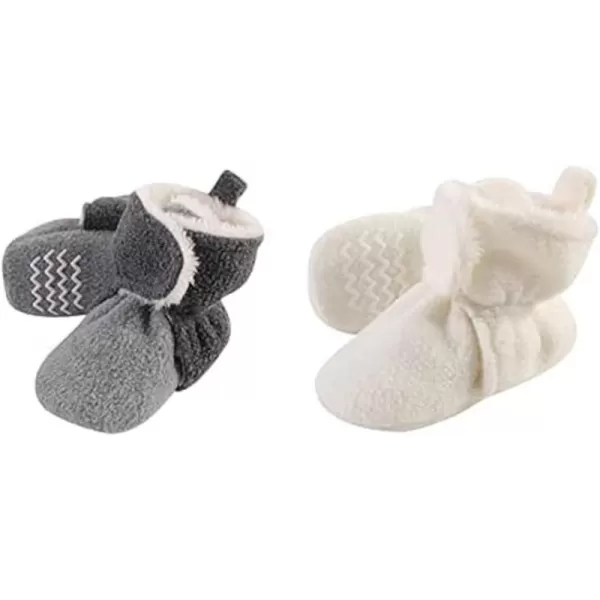 Hudson Baby Cozy Fleece and Sherpa Booties, 2-Pack