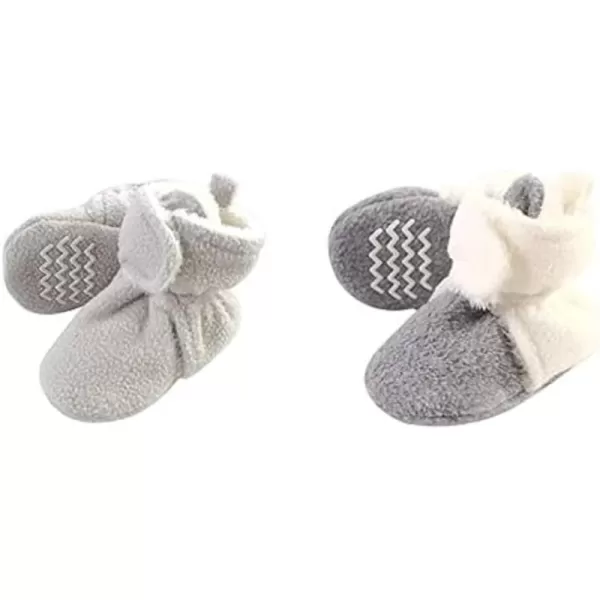Hudson Baby Cozy Fleece and Sherpa Booties, 2-Pack