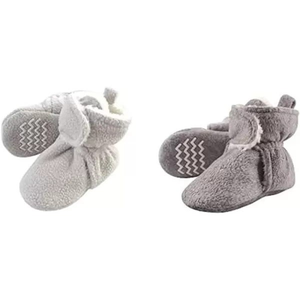 Hudson Baby Cozy Fleece and Sherpa Booties, 2-Pack