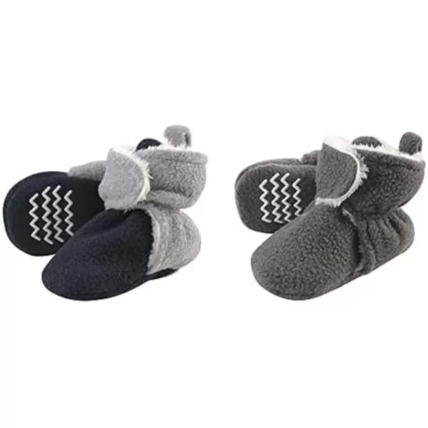 Hudson Baby Cozy Fleece and Sherpa Booties, 2-Pack
