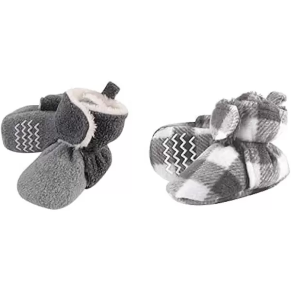 Hudson Baby Cozy Fleece and Sherpa Booties, 2-Pack