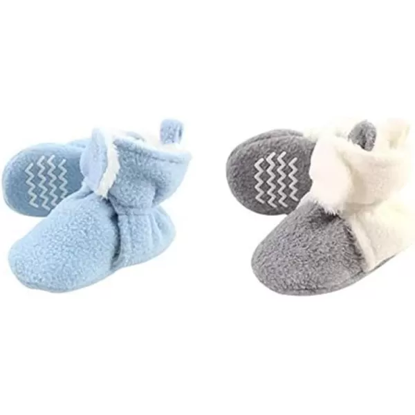 Hudson Baby Cozy Fleece and Sherpa Booties, 2-Pack