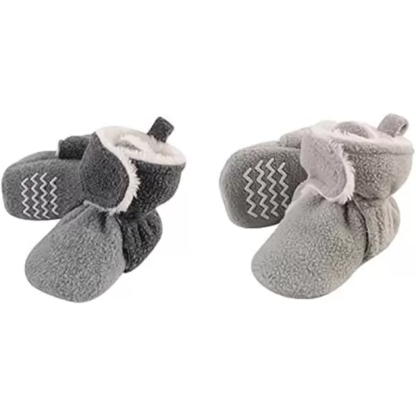 Hudson Baby Cozy Fleece and Sherpa Booties, 2-Pack