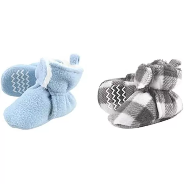 Hudson Baby Cozy Fleece and Sherpa Booties, 2-Pack