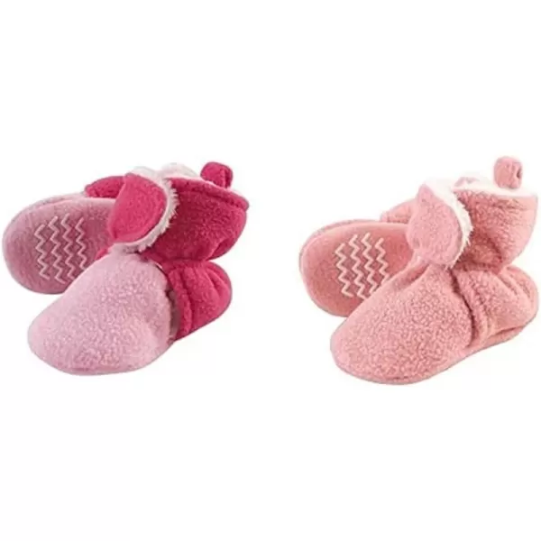 Hudson Baby Cozy Fleece and Sherpa Booties, 2-Pack